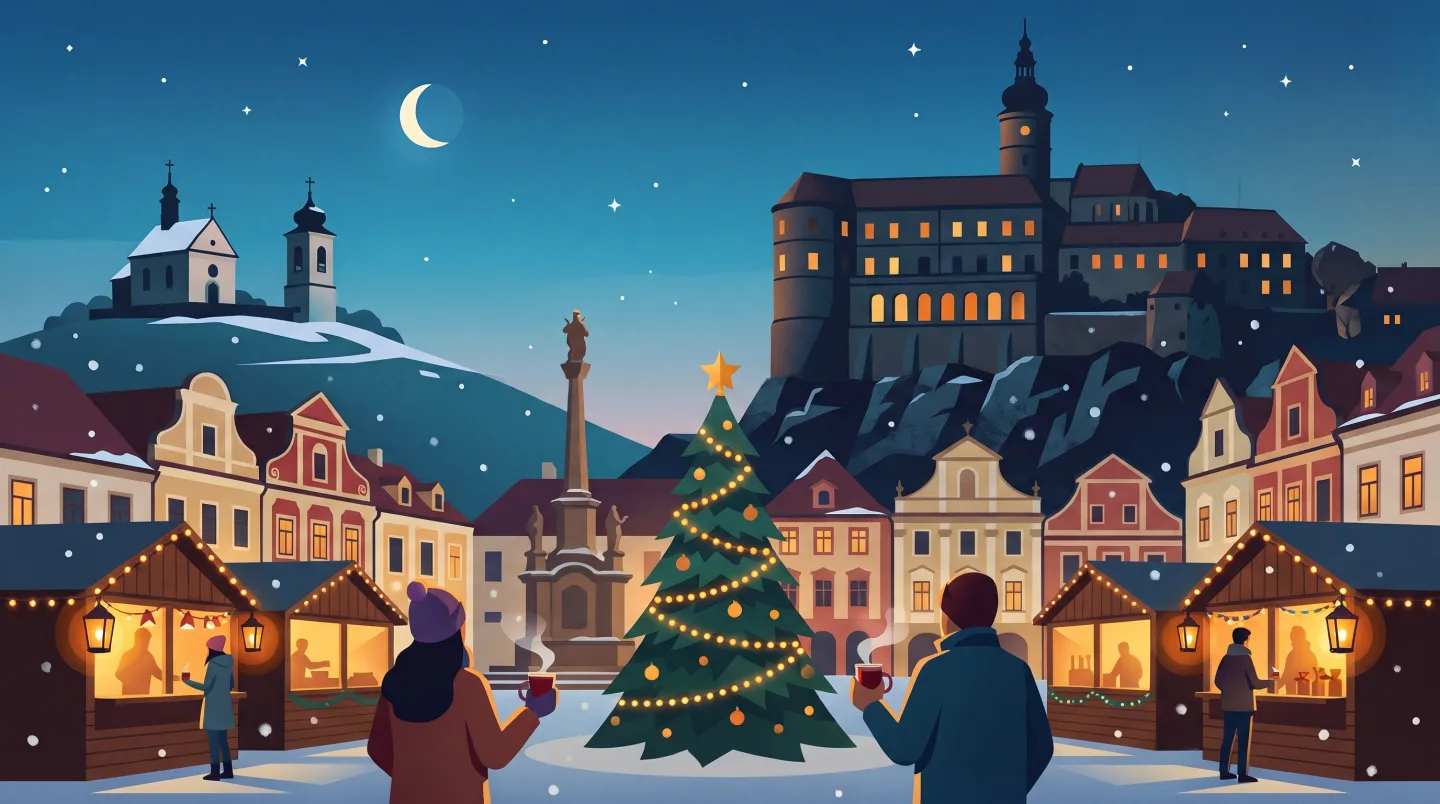 Mikulov Christmas Markets 2026, the Castle and Holy Hill in Winter
