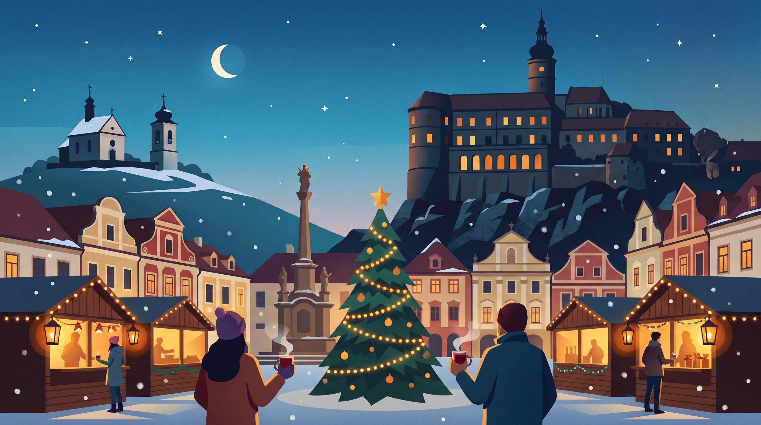 Mikulov Christmas Markets 2026, the Castle and Holy Hill in Winter